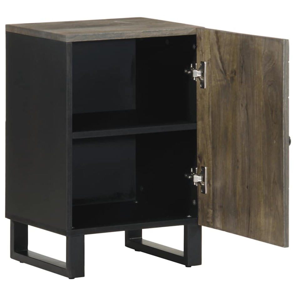Mueble de baño de madera maciza de mango negro 38x33x58