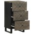 Aparador negro 40x33x75 cm madera maciza