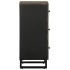 Aparador negro 40x33x75 cm madera maciza