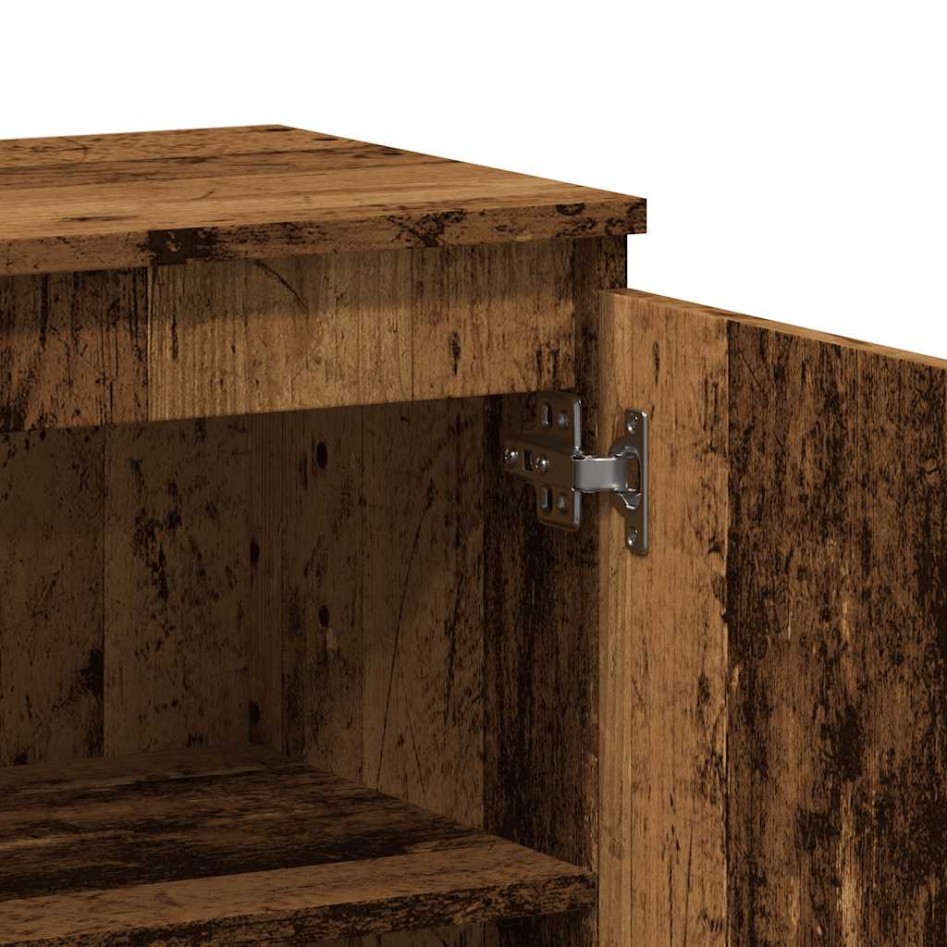 Aparador de madera contrachapada envejecida 60x35x70