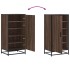 Zapatero madera contrachapada roble marrón 48x38x97,5