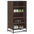 Zapatero madera contrachapada roble marrón 48x38x97,5