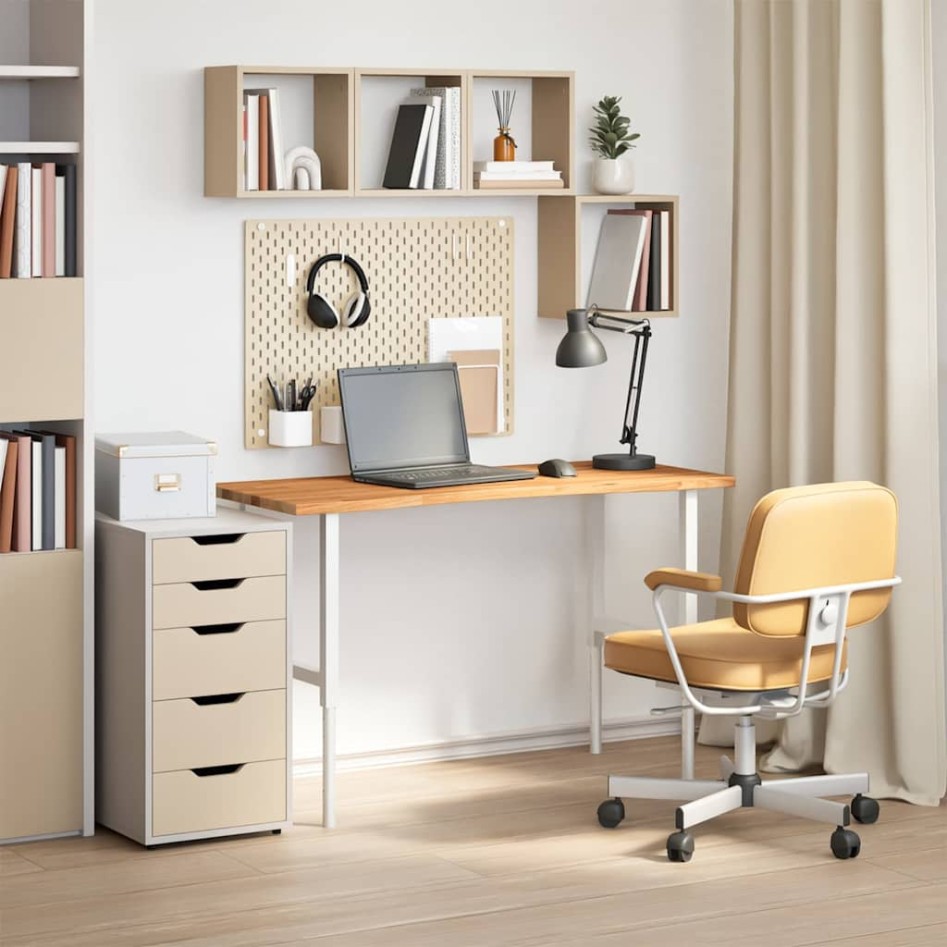 Tablero escritorio rectangular madera maciza roble marrón