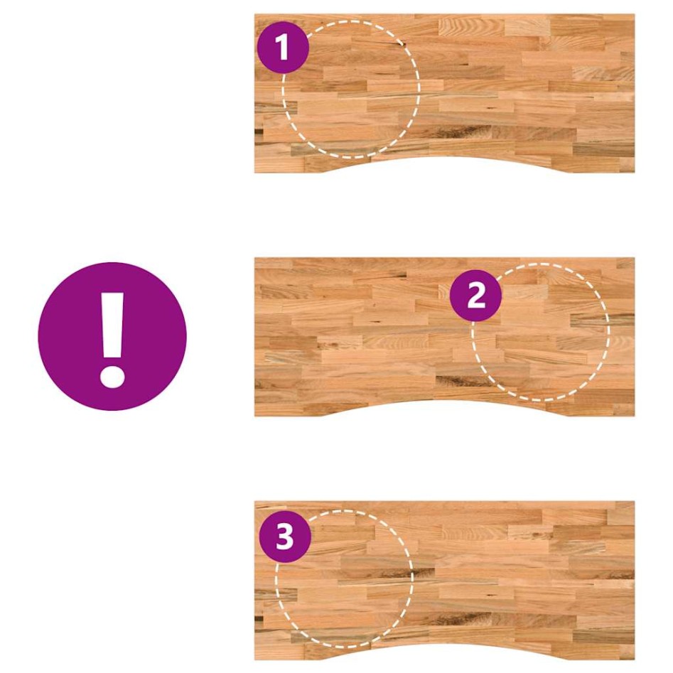 Tablero escritorio rectangular madera maciza roble marrón