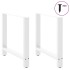 Patas de mesa de centro acero blanco 2 uds 70x(72-73)