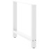 Patas de mesa de centro acero blanco 2 uds 70x(72-73)