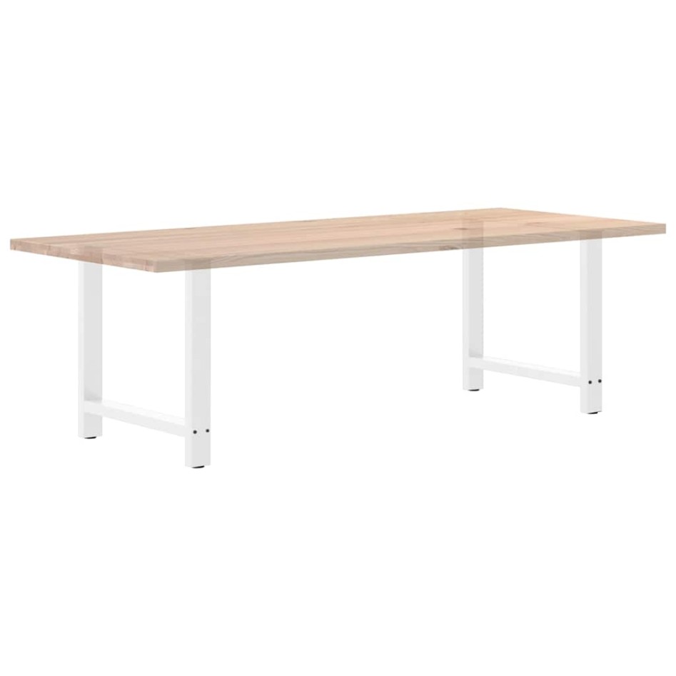 Patas de mesa de centro acero blanco 2 uds 70x(72-73)