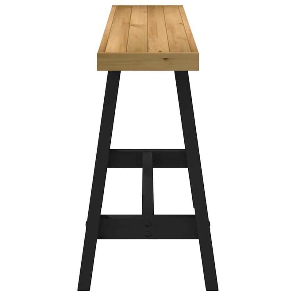 Mesa consola NOAIN patas en A madera maciza pino 120x30x75