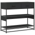 Mesa consola de madera contrachapada negro 90x35x80