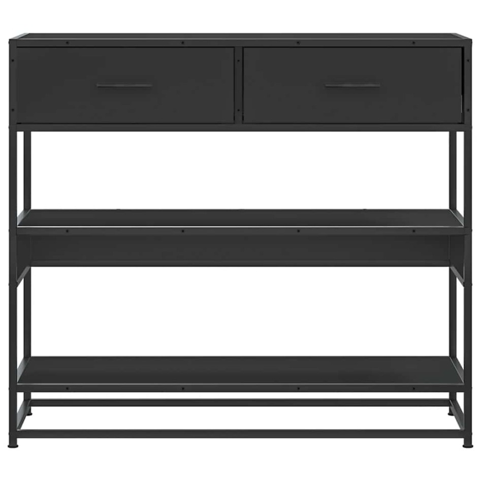 Mesa consola de madera contrachapada negro 90x35x80