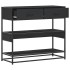 Mesa consola de madera contrachapada negro 90x35x80