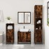 Armario baño madera contrachapada roble ahumado 35x37,5x100