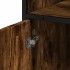 Armario baño madera contrachapada roble ahumado 35x37,5x100