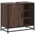 Mueble de lavabo madera de ingeniería roble marrón 65x33x60