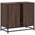 Mueble de lavabo madera de ingeniería roble marrón 65x33x60