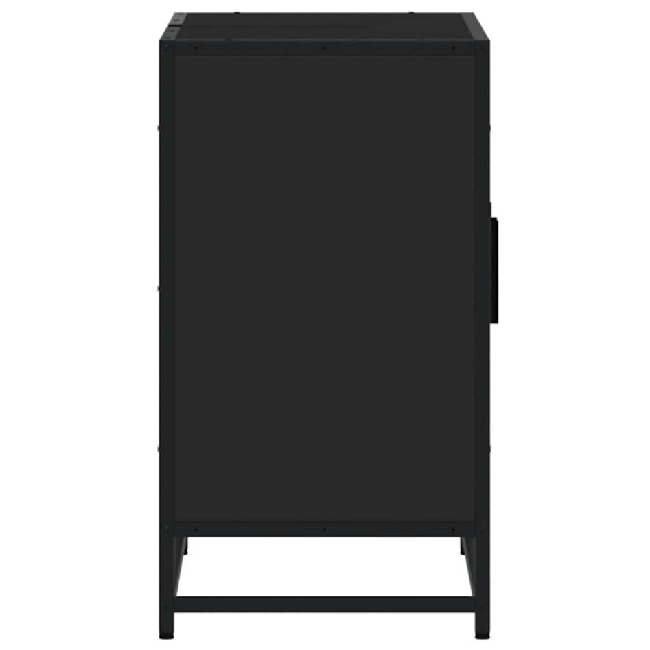 Armario de lavabo de baño madera ingeniería negro 90x33x60