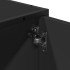 Armario de lavabo de baño madera ingeniería negro 90x33x60