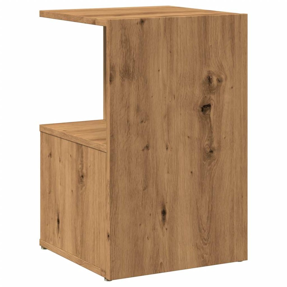 Mesitas de noche 2 uds madera roble artisan 35x35x55