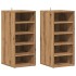 Muebles zapateros 2 uds madera roble artisan 32x35x70