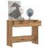 Mesa consola madera de ingeniería roble artesanal 90x36x75