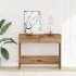 Mesa consola madera de ingeniería roble artesanal 90x36x75