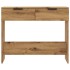 Mesa consola madera de ingeniería roble artesanal 90x36x75