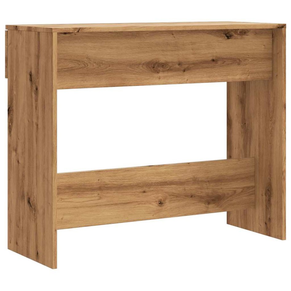 Mesa consola madera de ingeniería roble artesanal 90x36x75