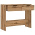 Mesa consola madera de ingeniería roble artesanal 90x36x75