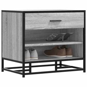 Banco zapatero madera de ingeniería gris sonoma 60x40x53,5