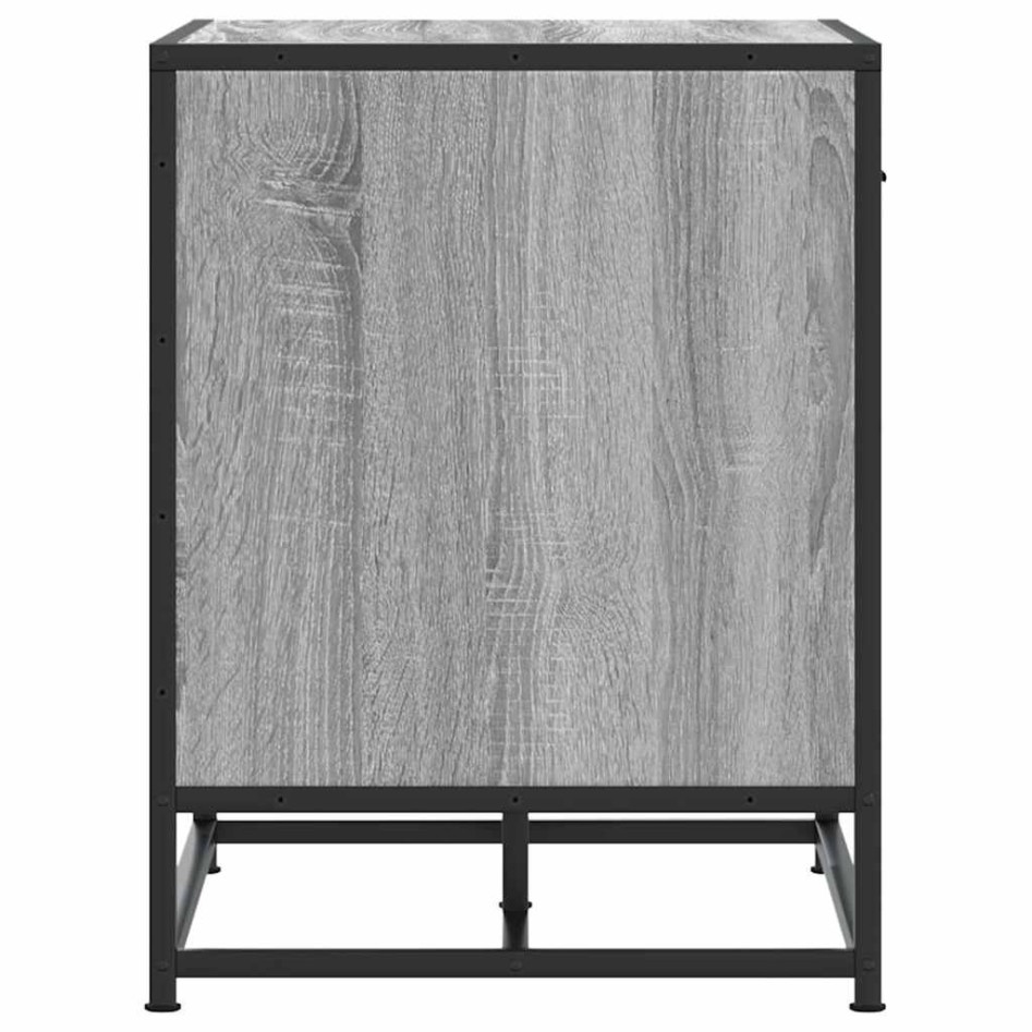 Banco zapatero madera de ingeniería gris sonoma 60x40x53,5