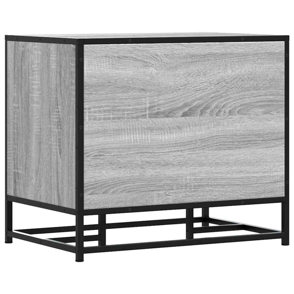 Banco zapatero madera de ingeniería gris sonoma 60x40x53,5