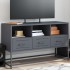 Mueble para TV de acero gris antracita 100,5x39x60,5
