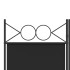 Biombo divisor de 5 paneles de tela negro 200x200