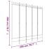 Biombo divisor de 5 paneles de tela negro 200x200