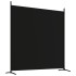 Biombo divisor de 4 paneles de tela negro 698x180