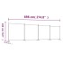 Biombo divisor de 4 paneles de tela negro 698x180