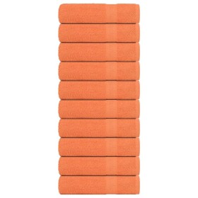 Toallas de mano 10 uds naranja 50x100cm 360 gsm 100%