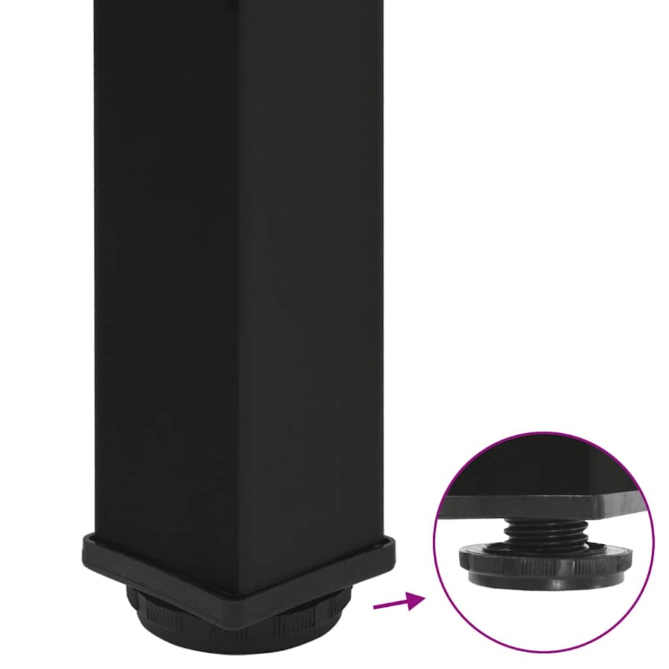 Patas para mesa de centro 4 uds acero negro 72-74