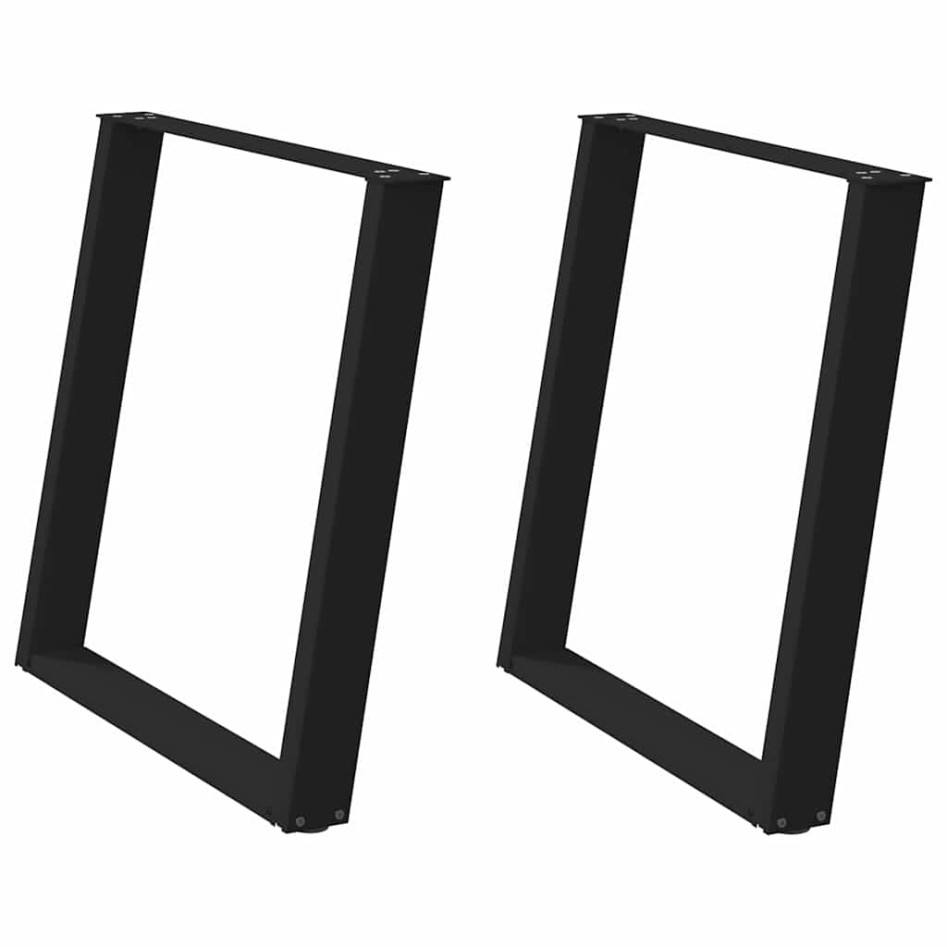 Patas para mesa comedor forma U 2uds acero negro