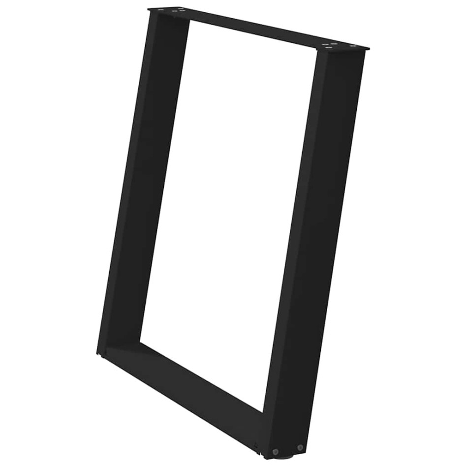 Patas para mesa comedor forma U 2uds acero negro