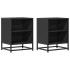 Mesitas de noche 2uds madera ingeniería negro 40x31x50 cm