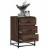Mesita noche madera ingeniería roble marrón 40x34,5x60cm