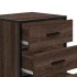 Mesita noche madera ingeniería roble marrón 40x34,5x60cm
