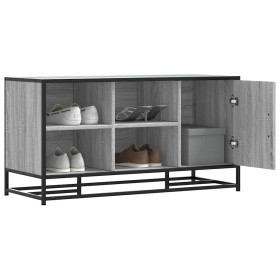 Banco zapatero madera de ingeniería gris sonoma 100x40x53,5