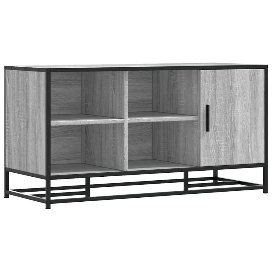 Banco zapatero madera de ingeniería gris sonoma 100x40x53,5