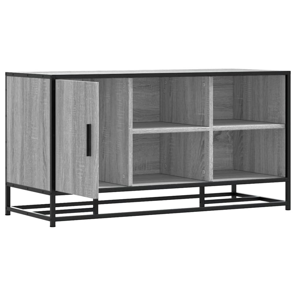 Banco zapatero madera de ingeniería gris sonoma 100x40x53,5
