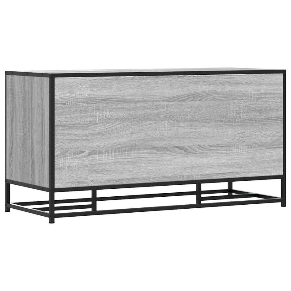 Banco zapatero madera de ingeniería gris sonoma 100x40x53,5