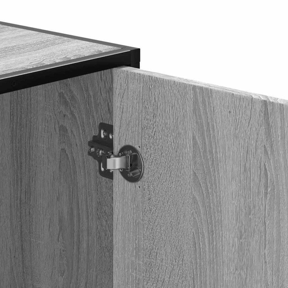 Banco zapatero madera de ingeniería gris sonoma 100x40x53,5