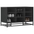 Banco zapatero madera de ingeniería y metal negro 84x40x53,5
