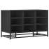 Banco zapatero madera de ingeniería y metal negro 84x40x53,5